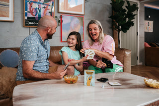 Family sitting and playing